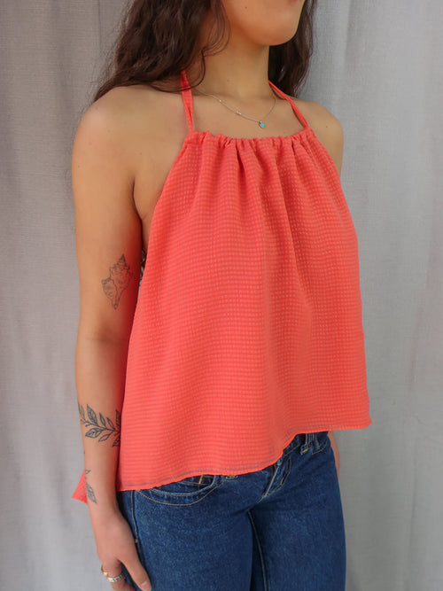 00s Anise Layered Halter Top - Size S