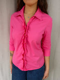 00s Expression Ruffle Button-Up Shirt - Size S