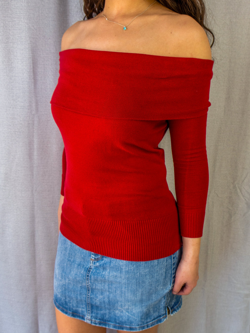 00s Esprit Off-Shoulder Knit - Size XS
