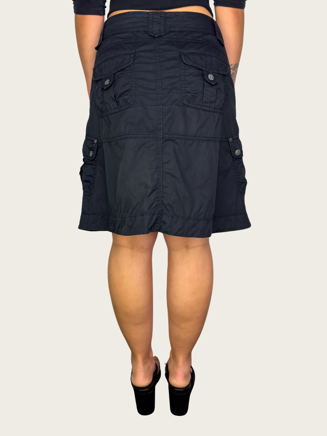 00s Esprit Black Cargo Mini Skirt - Size M