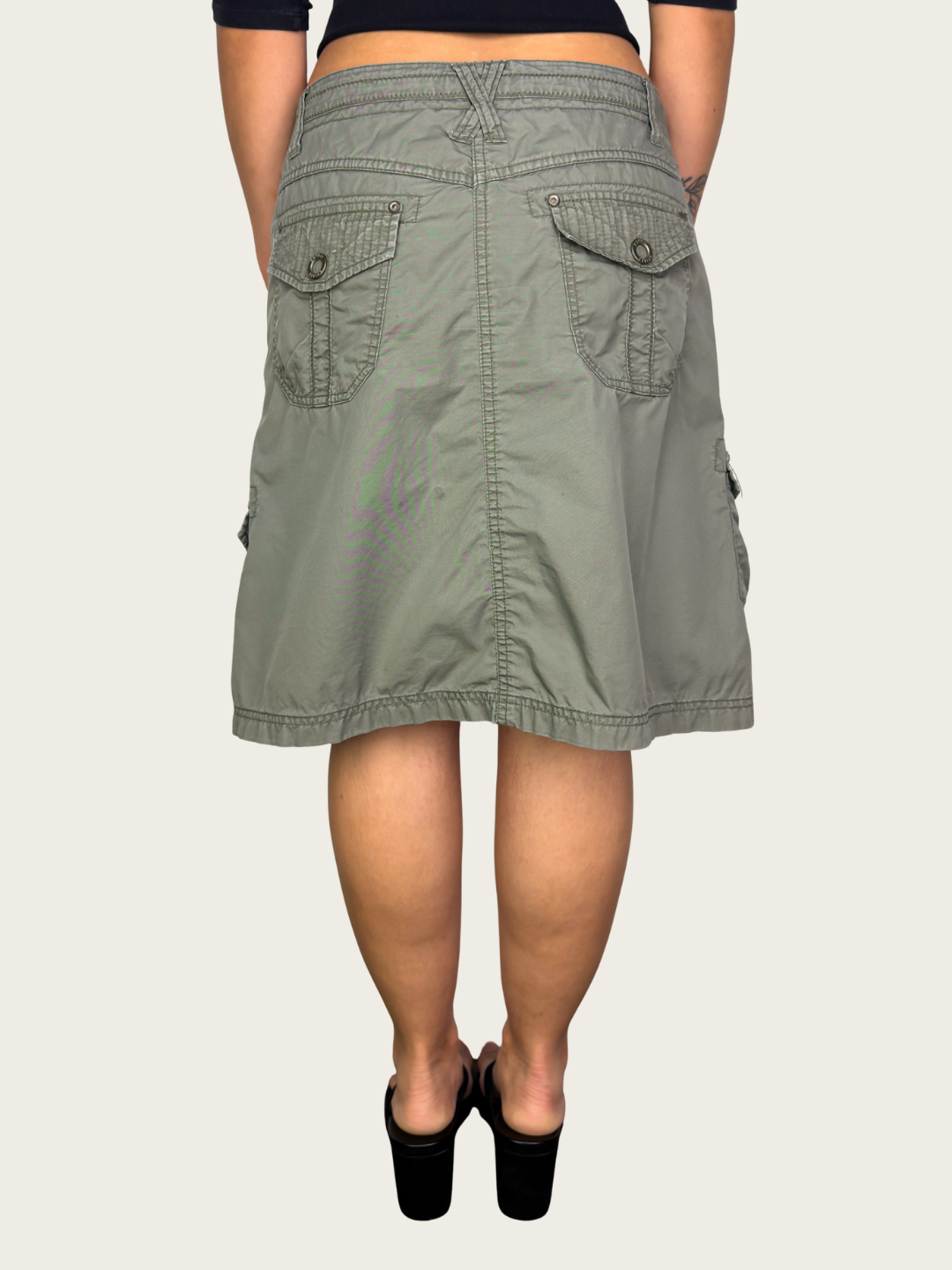 00s Esprit Khaki Cargo Mini Skirt - Size M