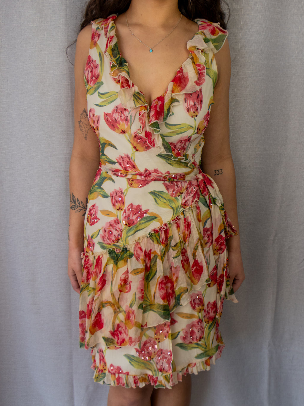00s Alannah Hill Floral Mini Dress - Size S/M
