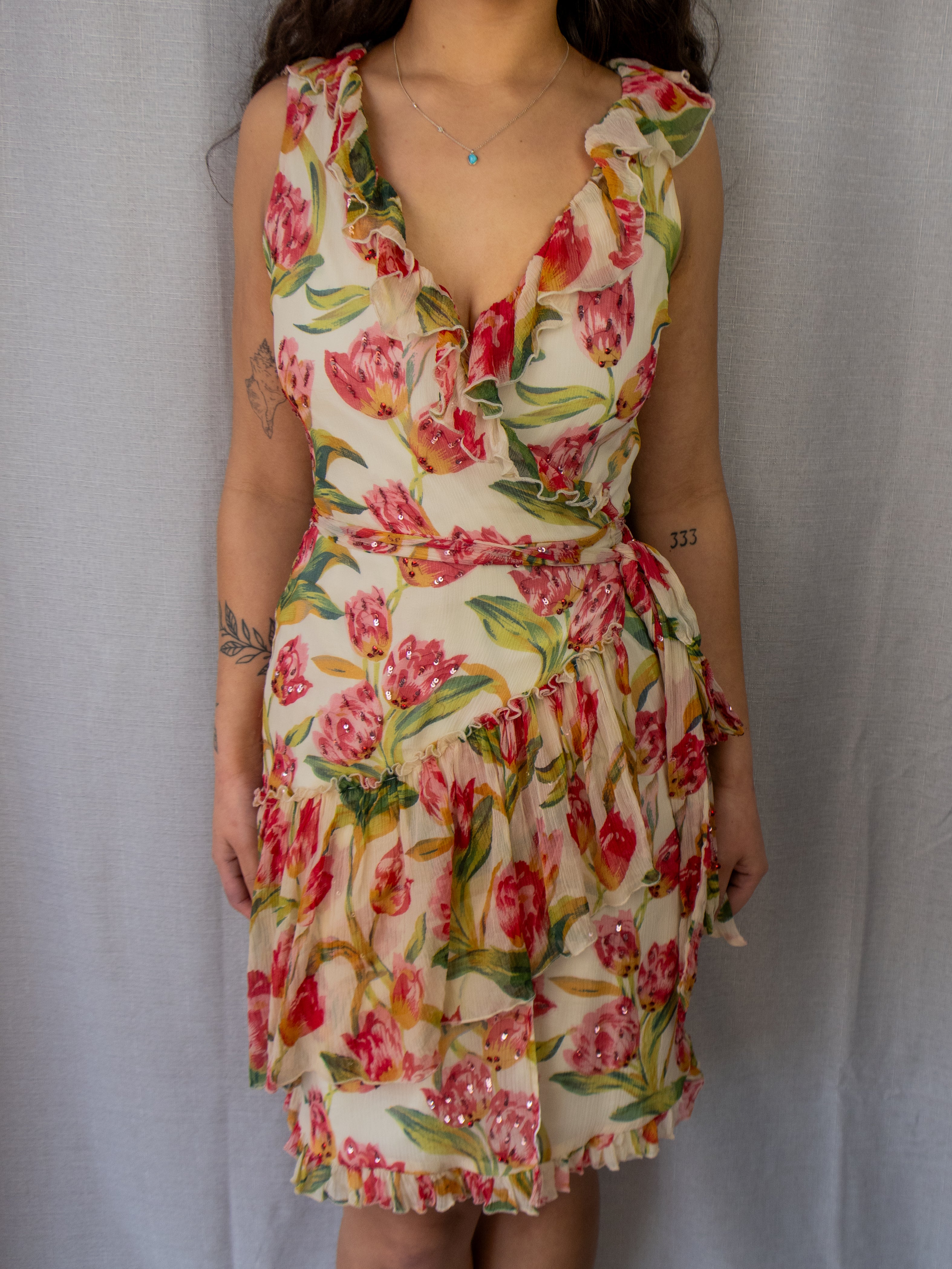 00s Alannah Hill Floral Mini Dress - Size S/M