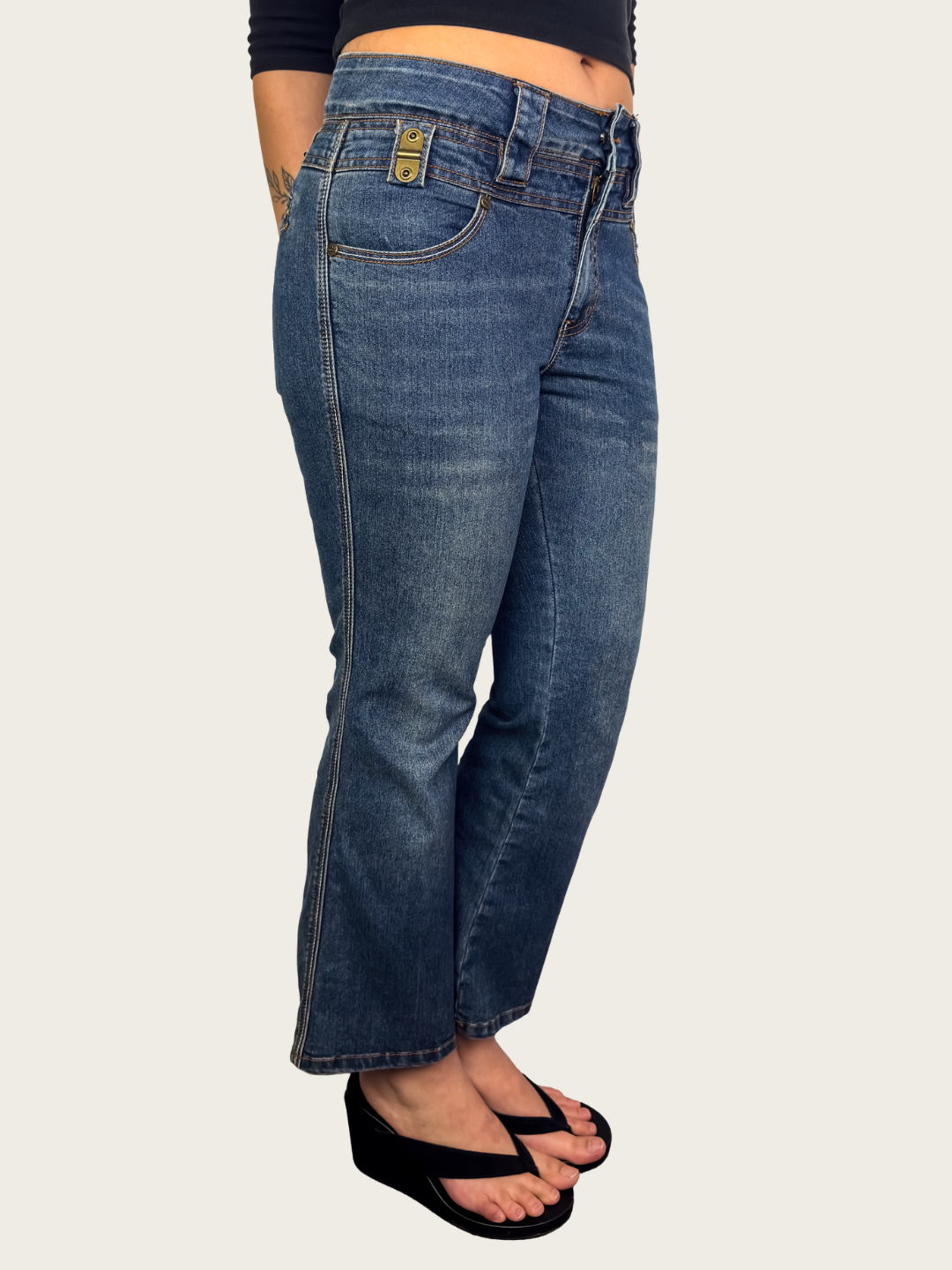 00s X-TM Bootcut Capri Jeans - Size S