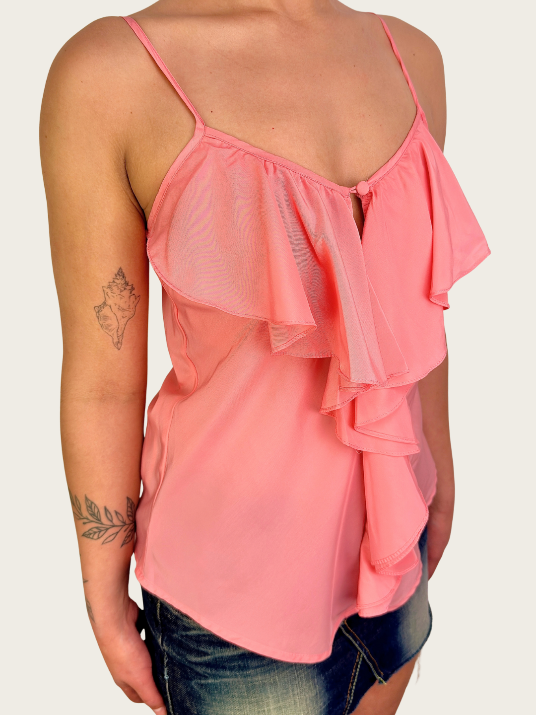 00s Bluejuice Ruffle Cami Top - Size S
