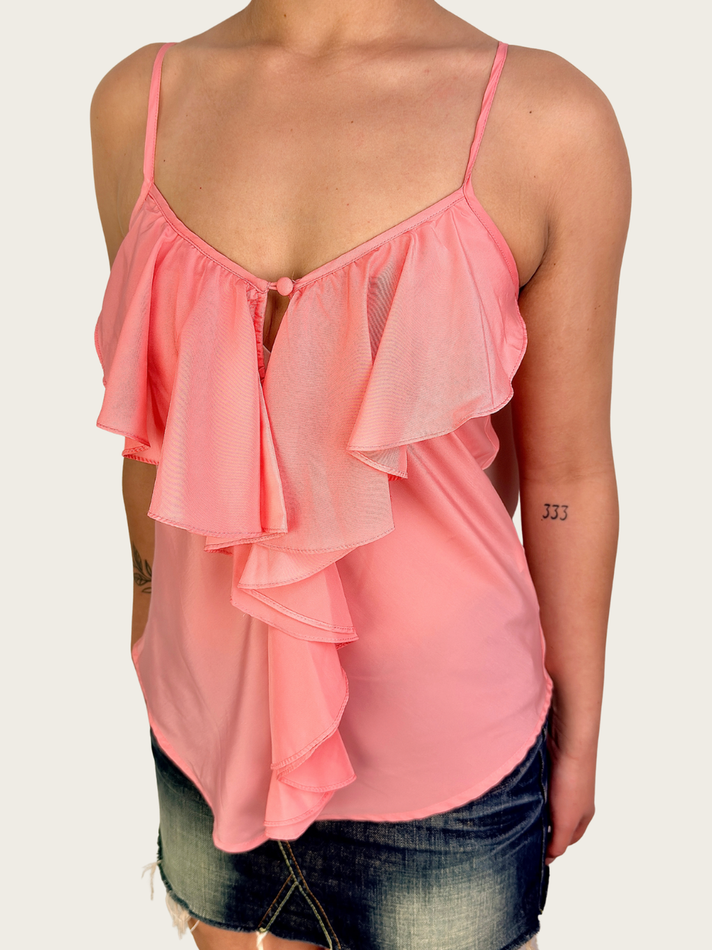00s Bluejuice Ruffle Cami Top - Size S