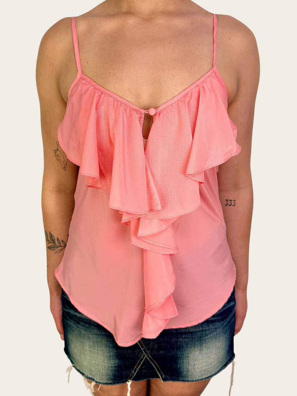 00s Bluejuice Ruffle Cami Top - Size S