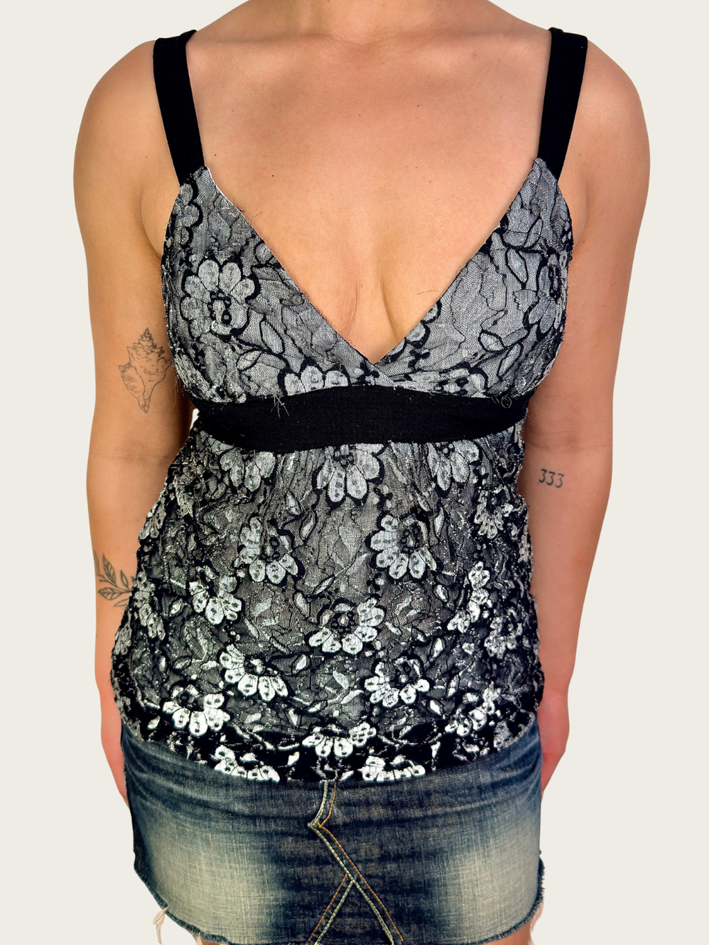 00s Crossroads Lace Cami Top - Size XS