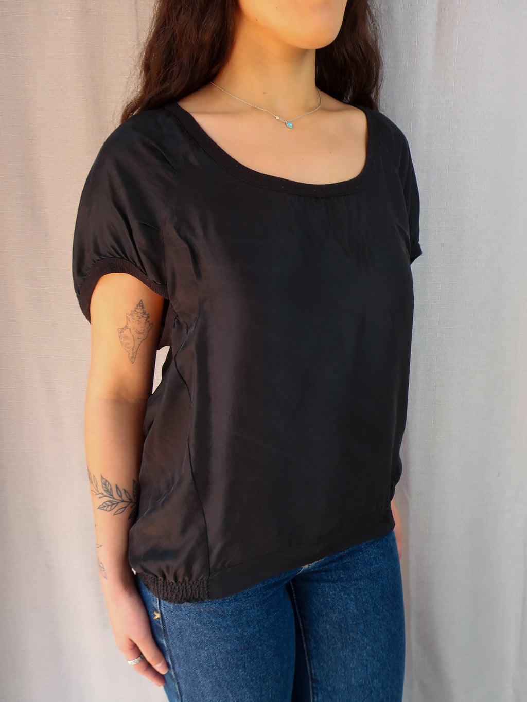 00s Roxy Silk Batwing Top - Size S/M