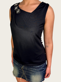 00s Covington Embellished Sleeveless Top - Size S