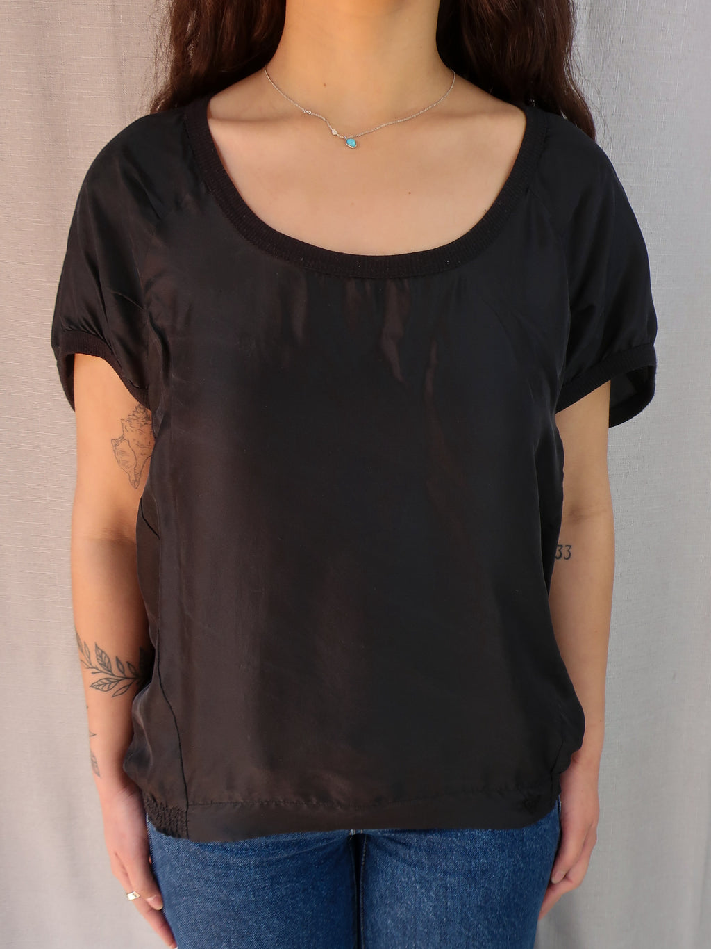 00s Roxy Silk Batwing Top - Size S/M
