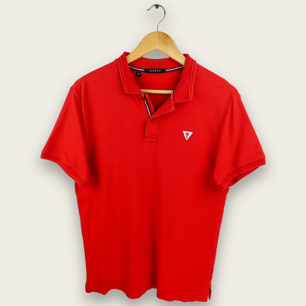 Guess Polo Shirt - Logo Detail - Size L