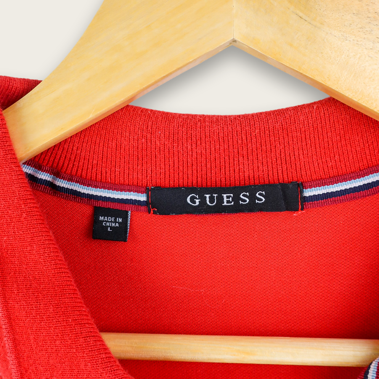 Guess Polo Shirt - Logo Detail - Size L