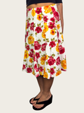 00s Simona Sport Floral Midi Skirt - Size S