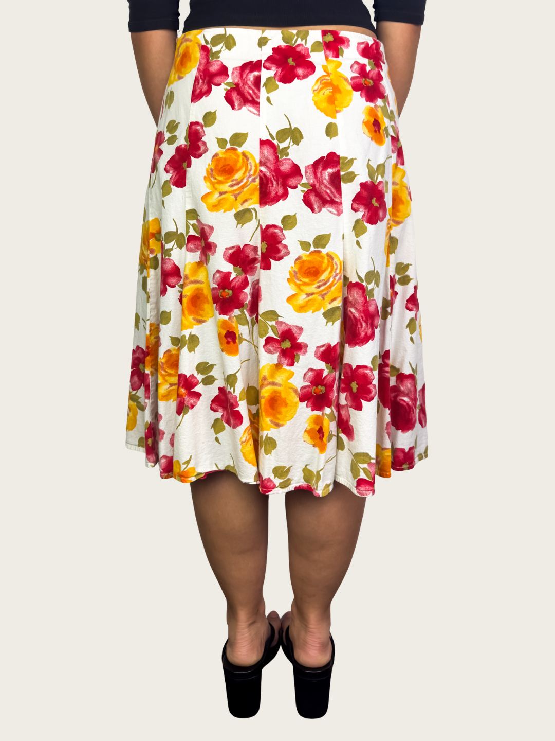 00s Simona Sport Floral Midi Skirt - Size S