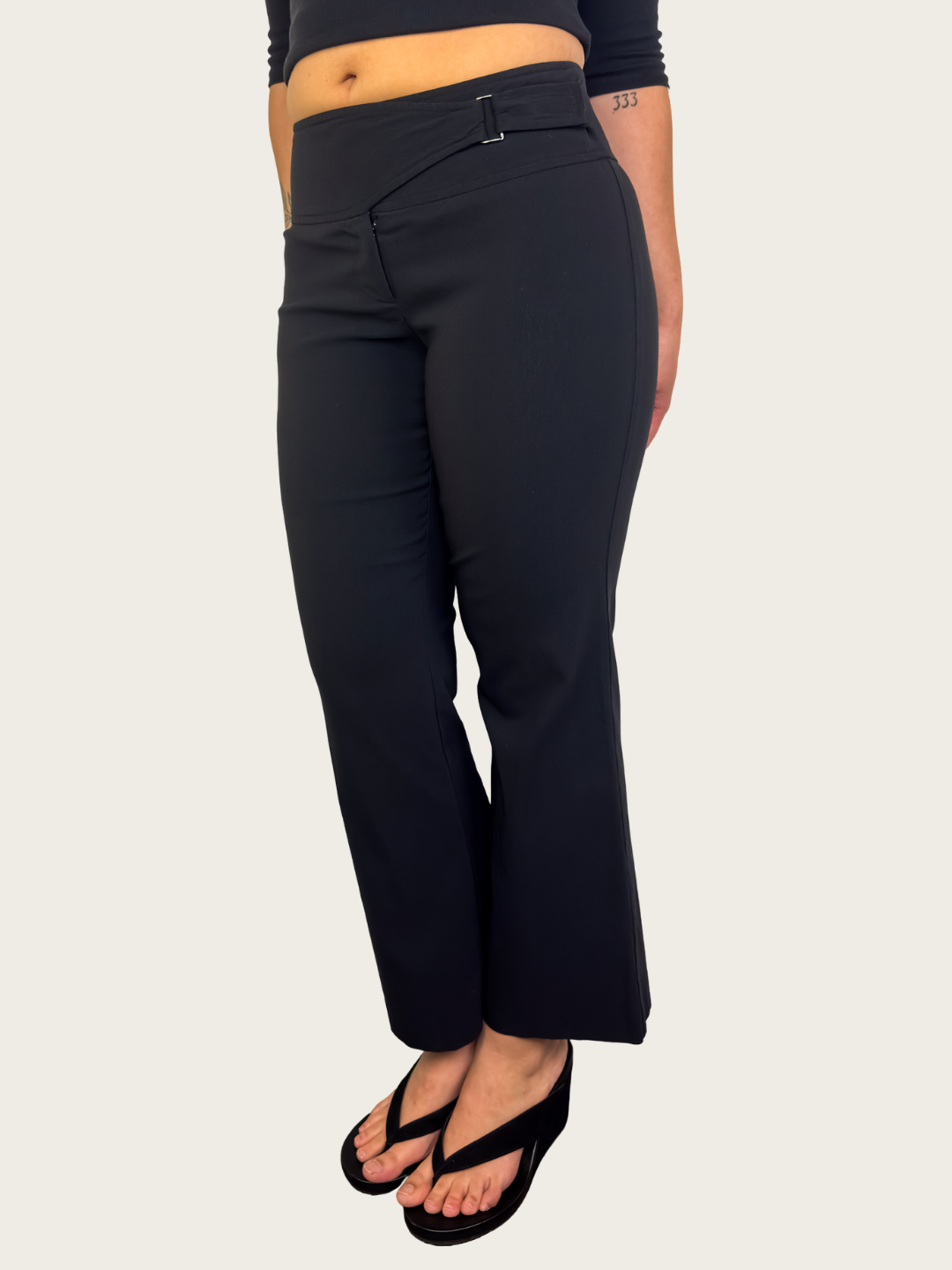 Y2K Events Black Wrap Waist Pants - Size XS
