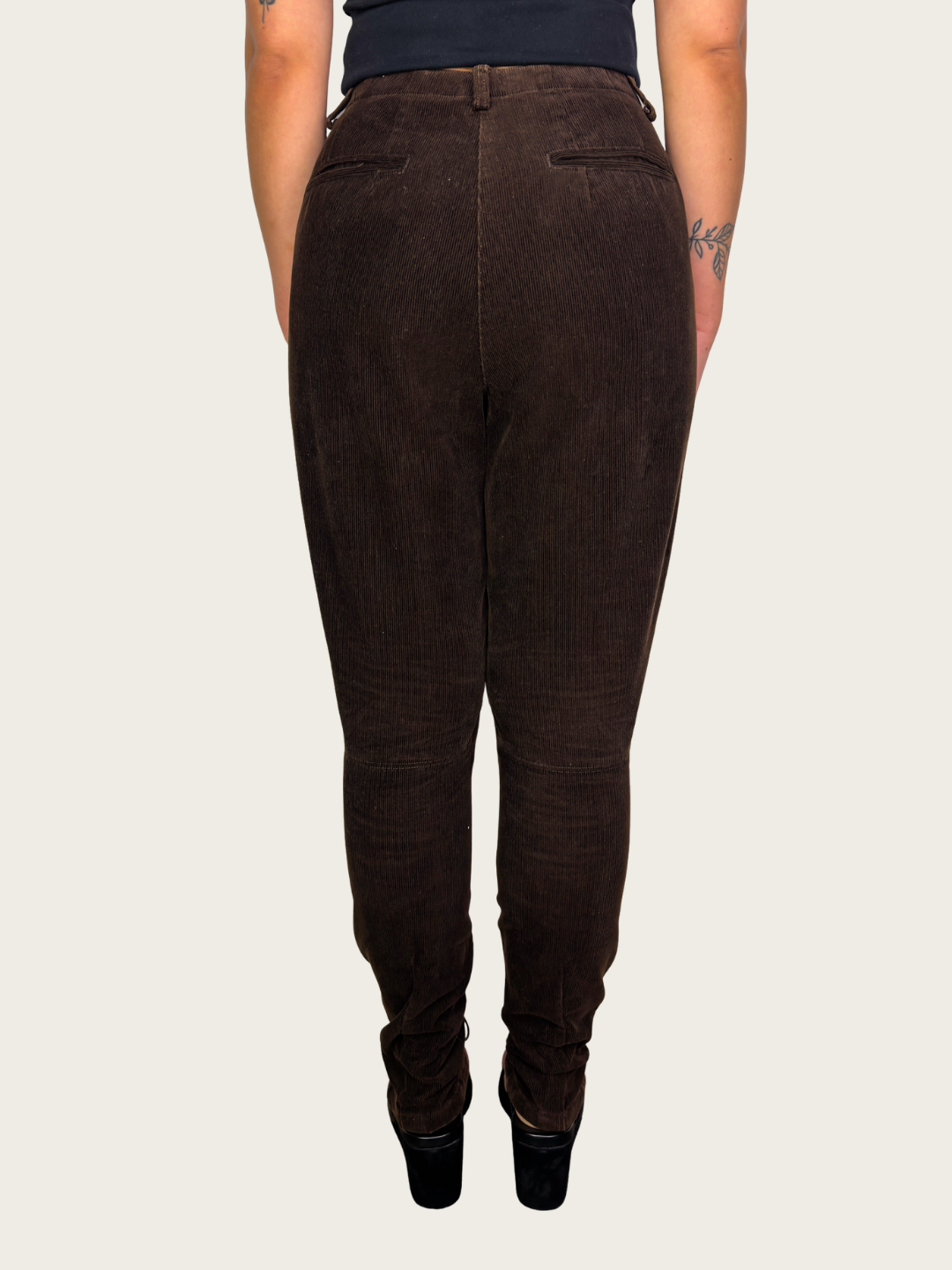 Vintage DKNY Brown Corduroy Lace-Up Pants - Size XS