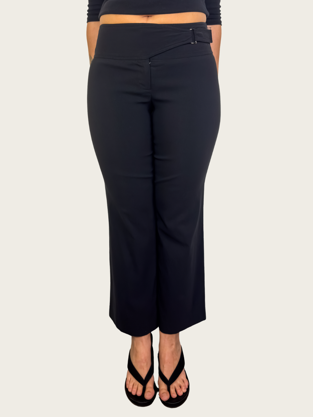 Y2K Events Black Wrap Waist Pants - Size XS