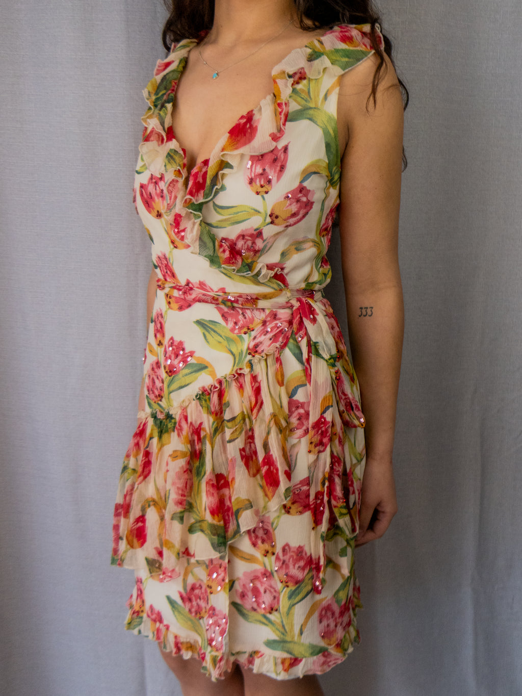 00s Alannah Hill Floral Mini Dress - Size S/M