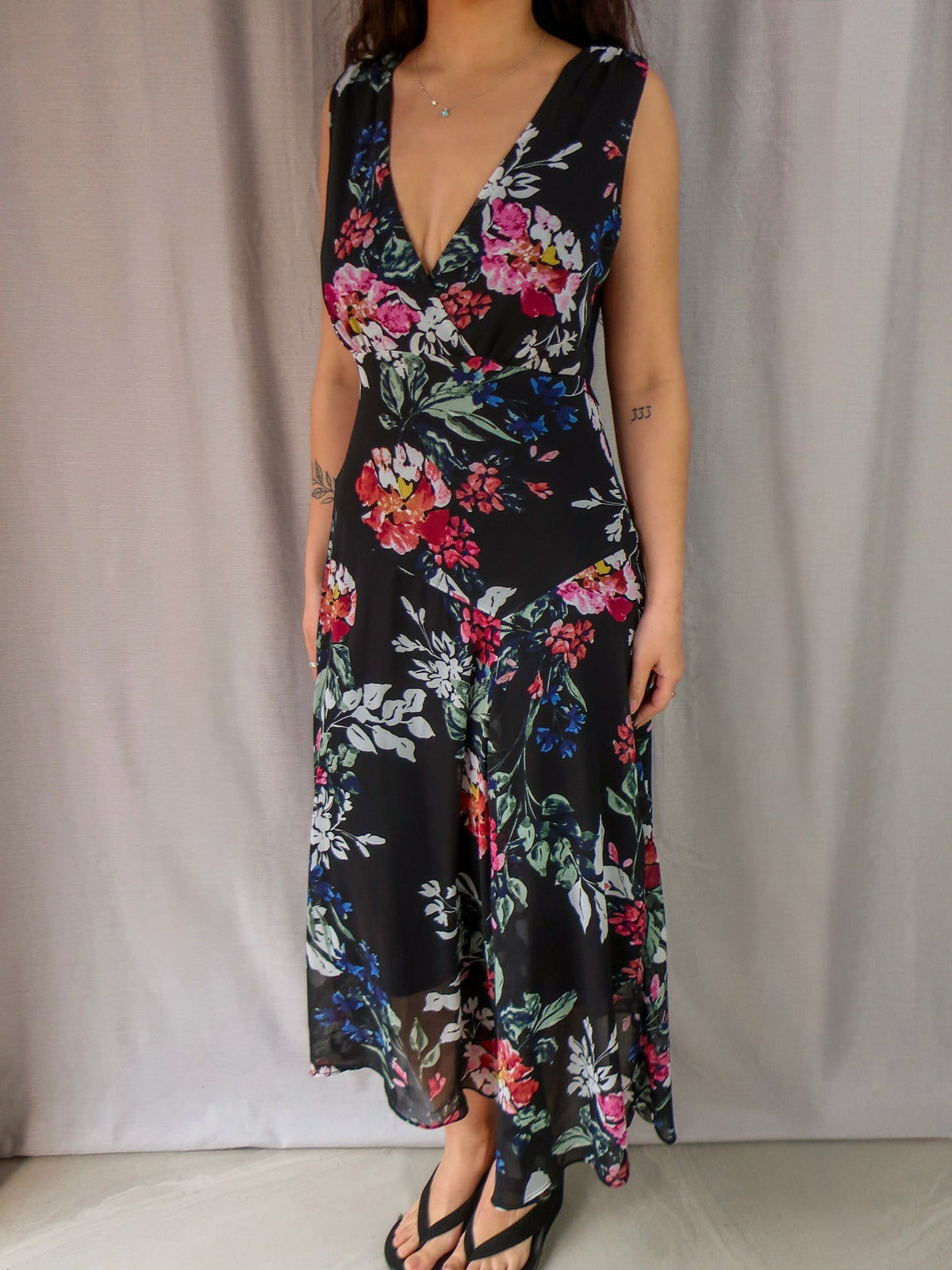 Liz Jordan Floral Maxi Dress - Size S