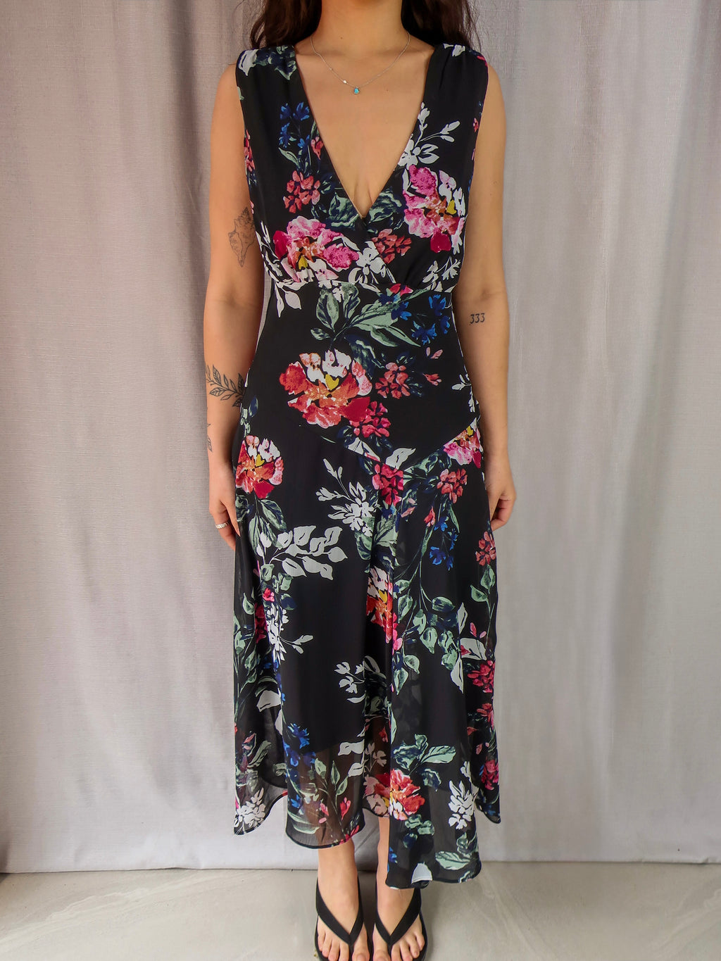 Liz Jordan Floral Maxi Dress - Size S