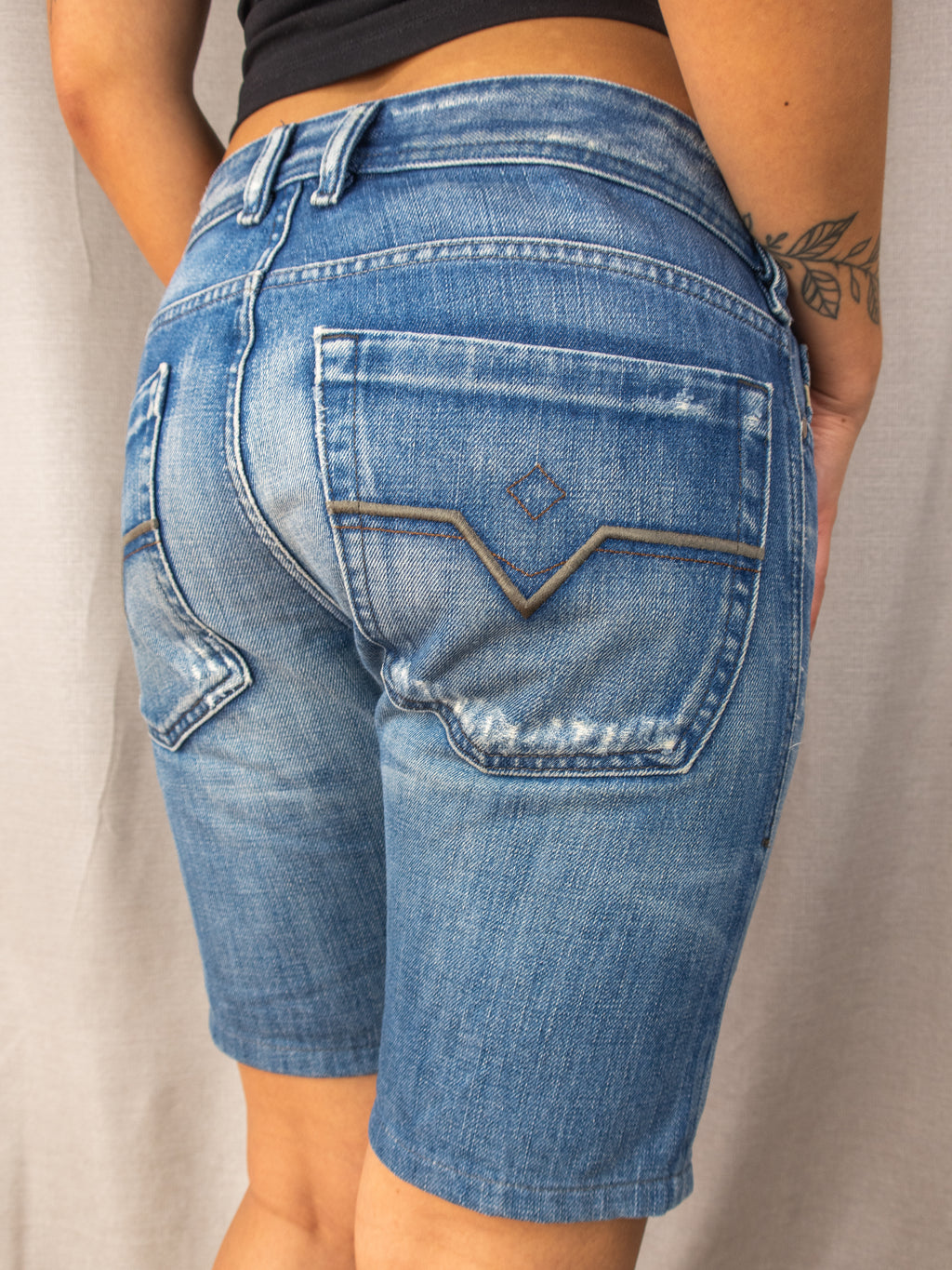Y2K Diesel Denim Shorts - Mid Wash - Size 8