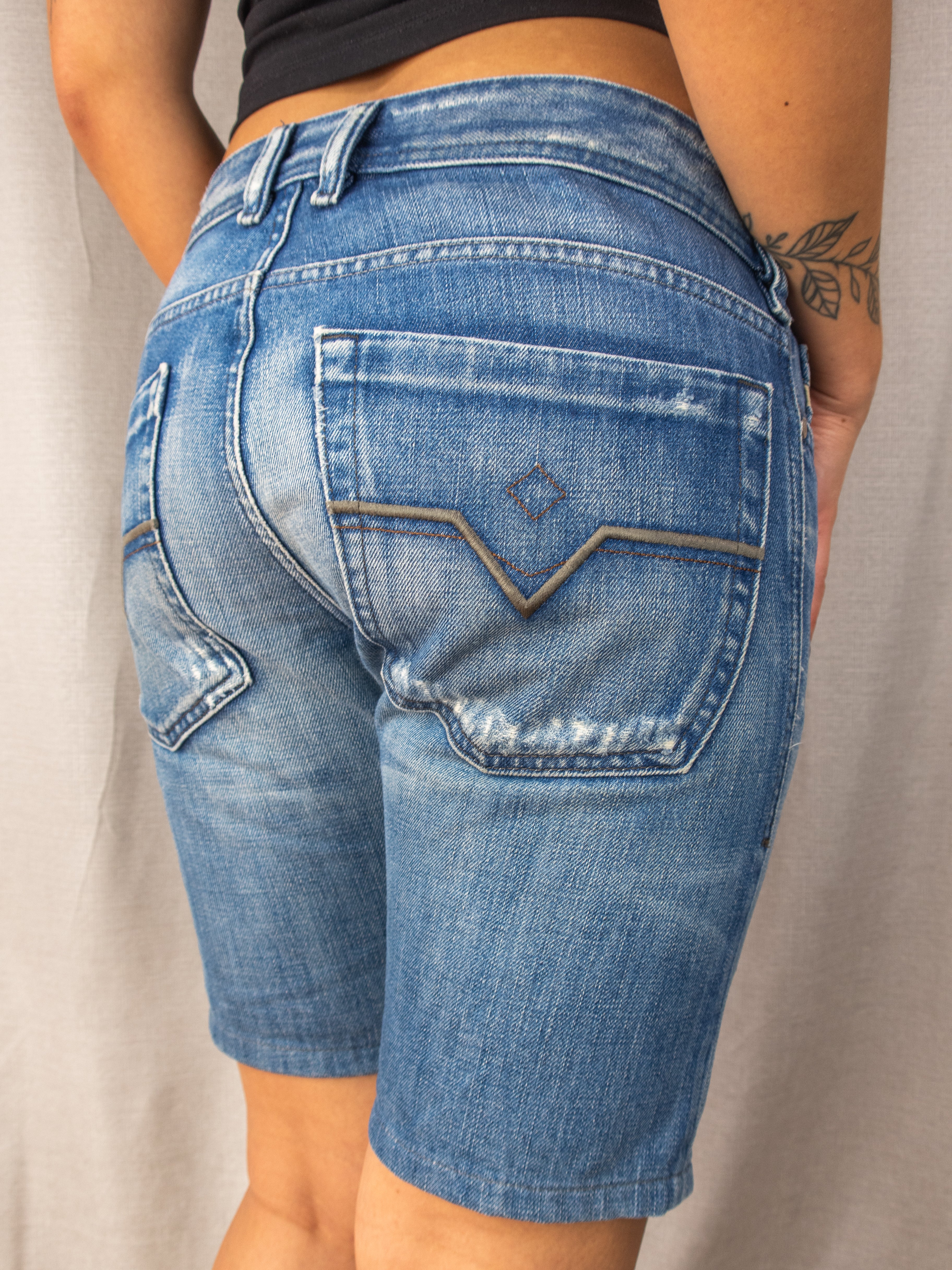 Y2K Diesel Denim Shorts - Mid Wash - Size 8