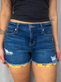 Guess Denim Mini Shorts - Dark Blue Wash - Size 10
