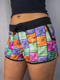 Y2K Rip Curl Board Shorts - Multicolour Surf Print - Size 10