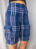Gap Cargo Shorts - Navy Check - Size 6