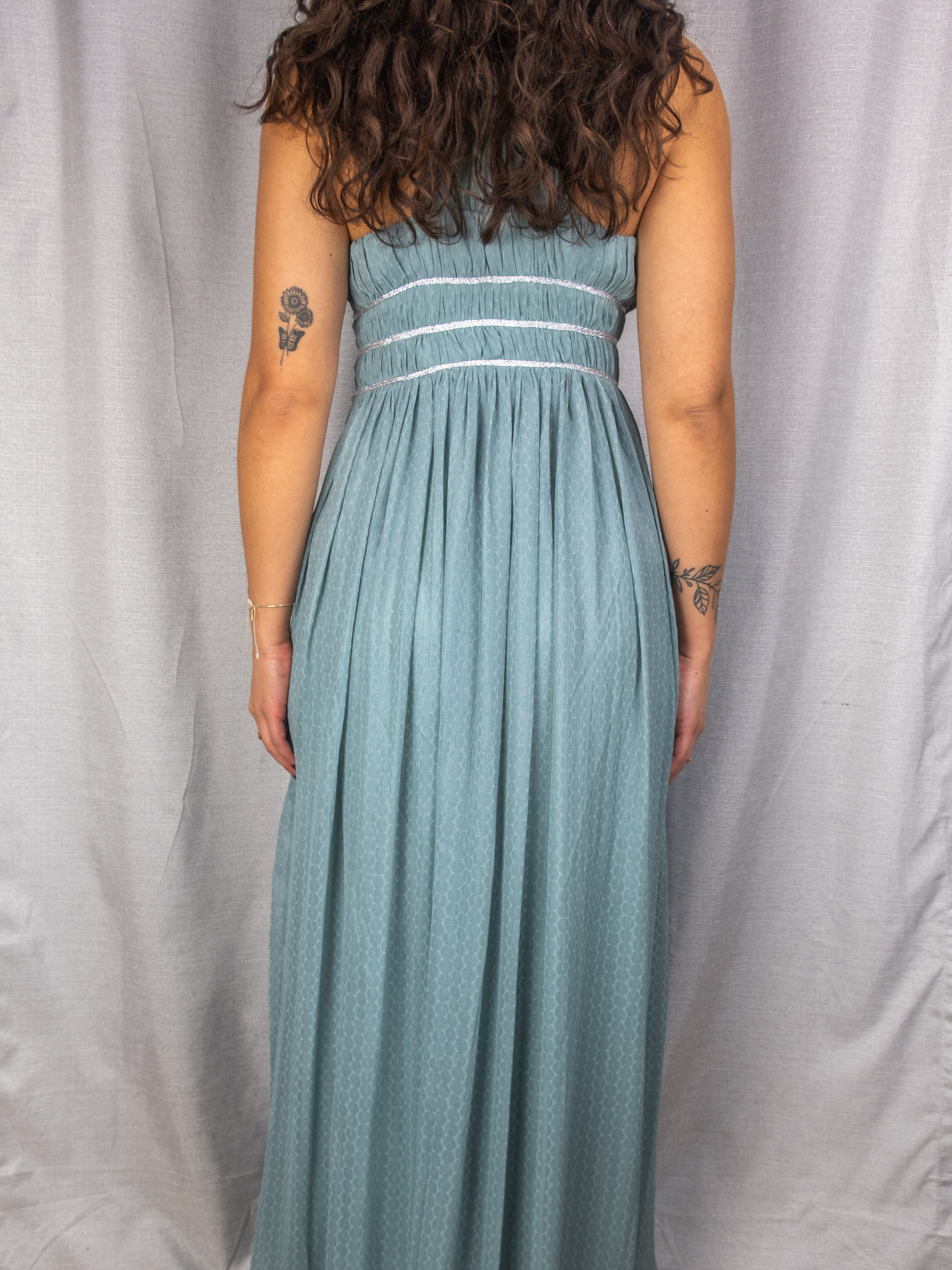 Martini Maxi Dress - Halter Chiffon - Size 8