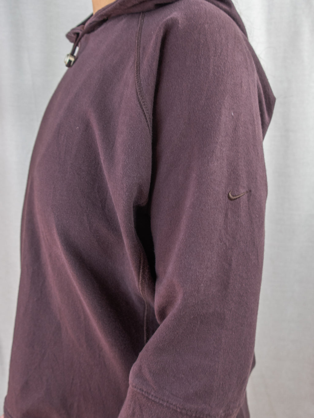 Y2K Nike Hoodie - Brown Minimal - Size M