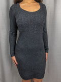 Y2K Esprit Knit Dress - Charcoal Cable Knit - Size S