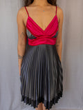 Review Australia Midi Dress - Pleated Contrast Bodice - Size 12