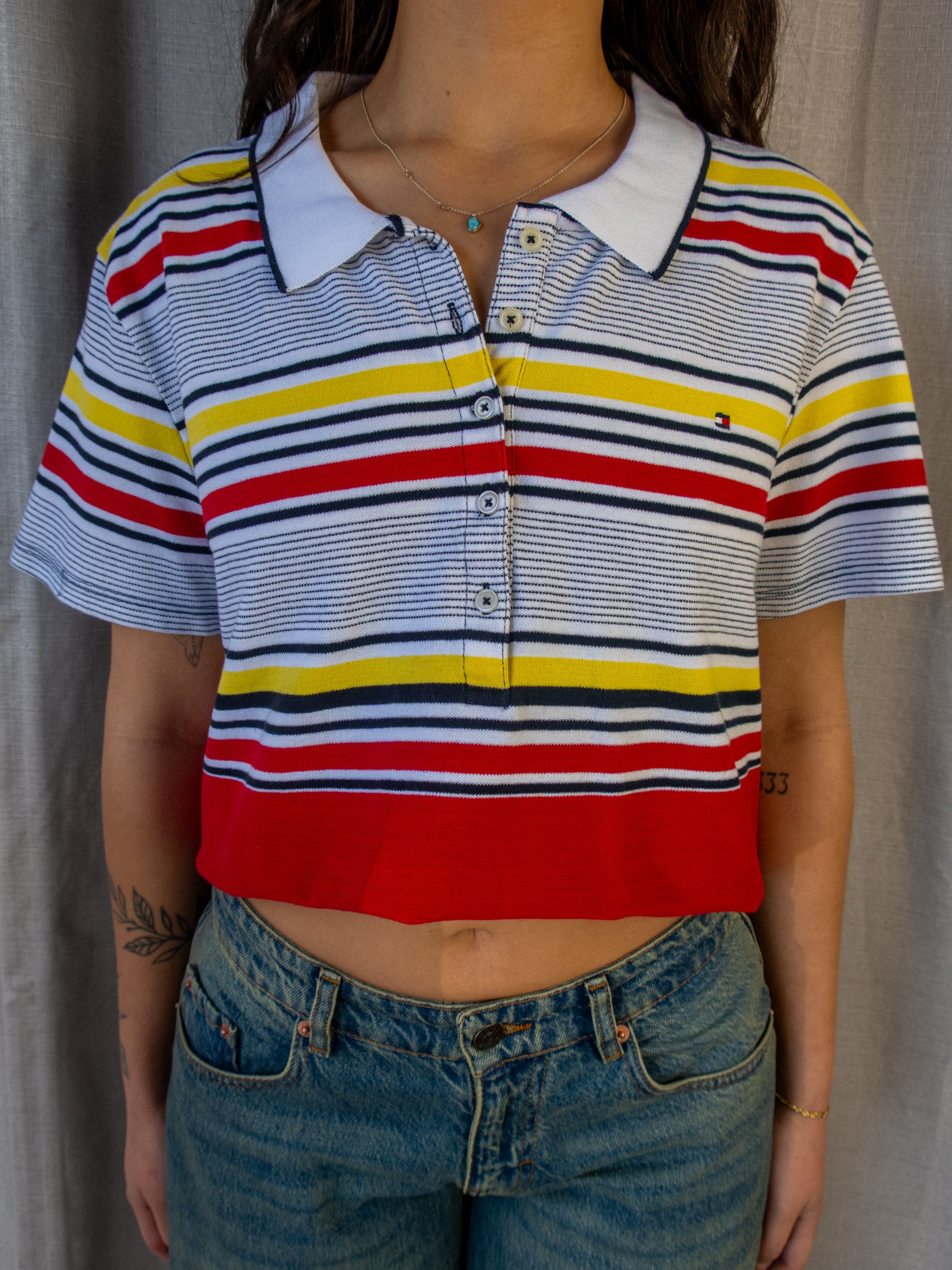 Tommy Hilfiger Polo Shirt - Striped Oversized - XXL