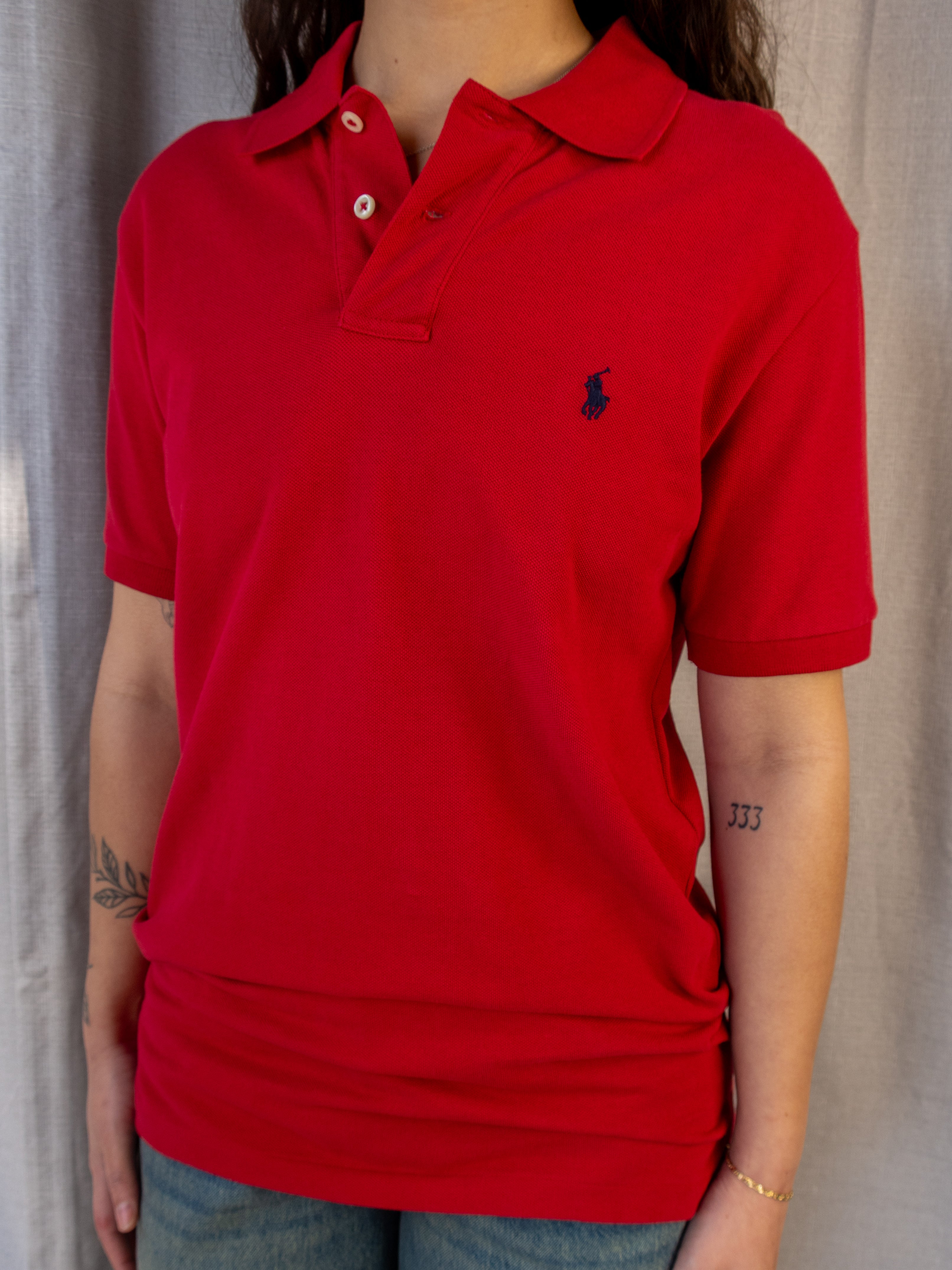 Vintage Ralph Lauren Polo Shirt - Red Pony Logo - L