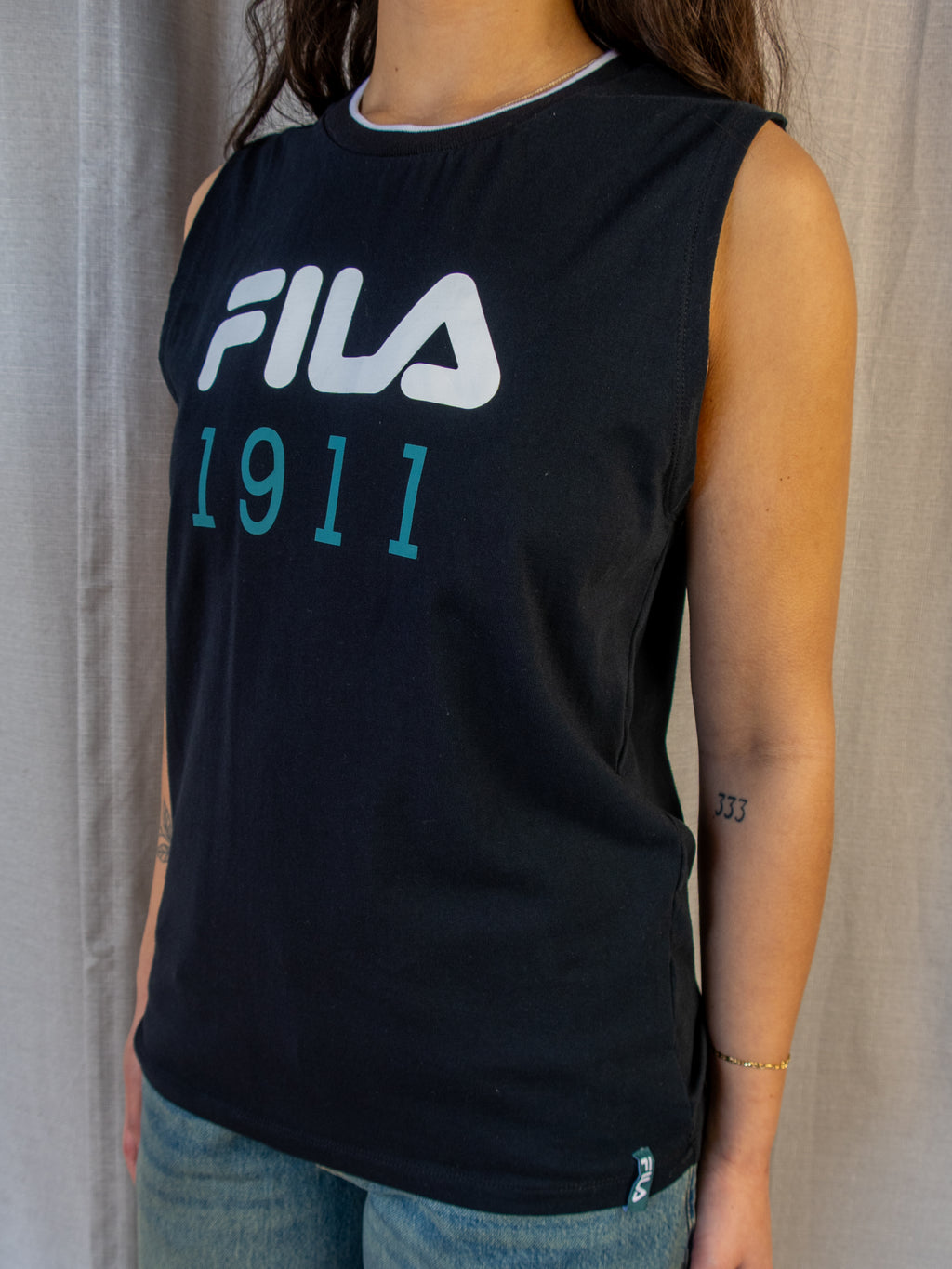 Fila Tank Top - Sport Logo Print - Size 14