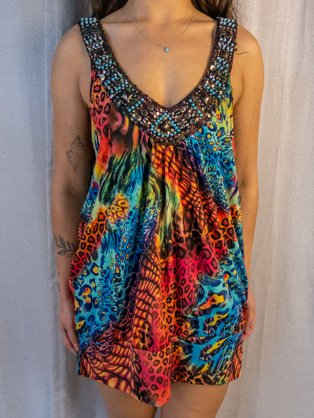 Y2K Crossroads Embellished Print Top - Multicolour - Size XXL