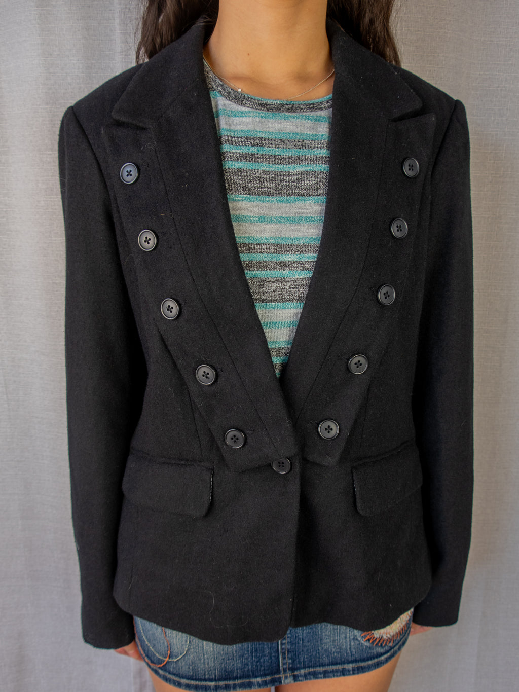 Y2K Sportsgirl Blazer - Black - Size 12