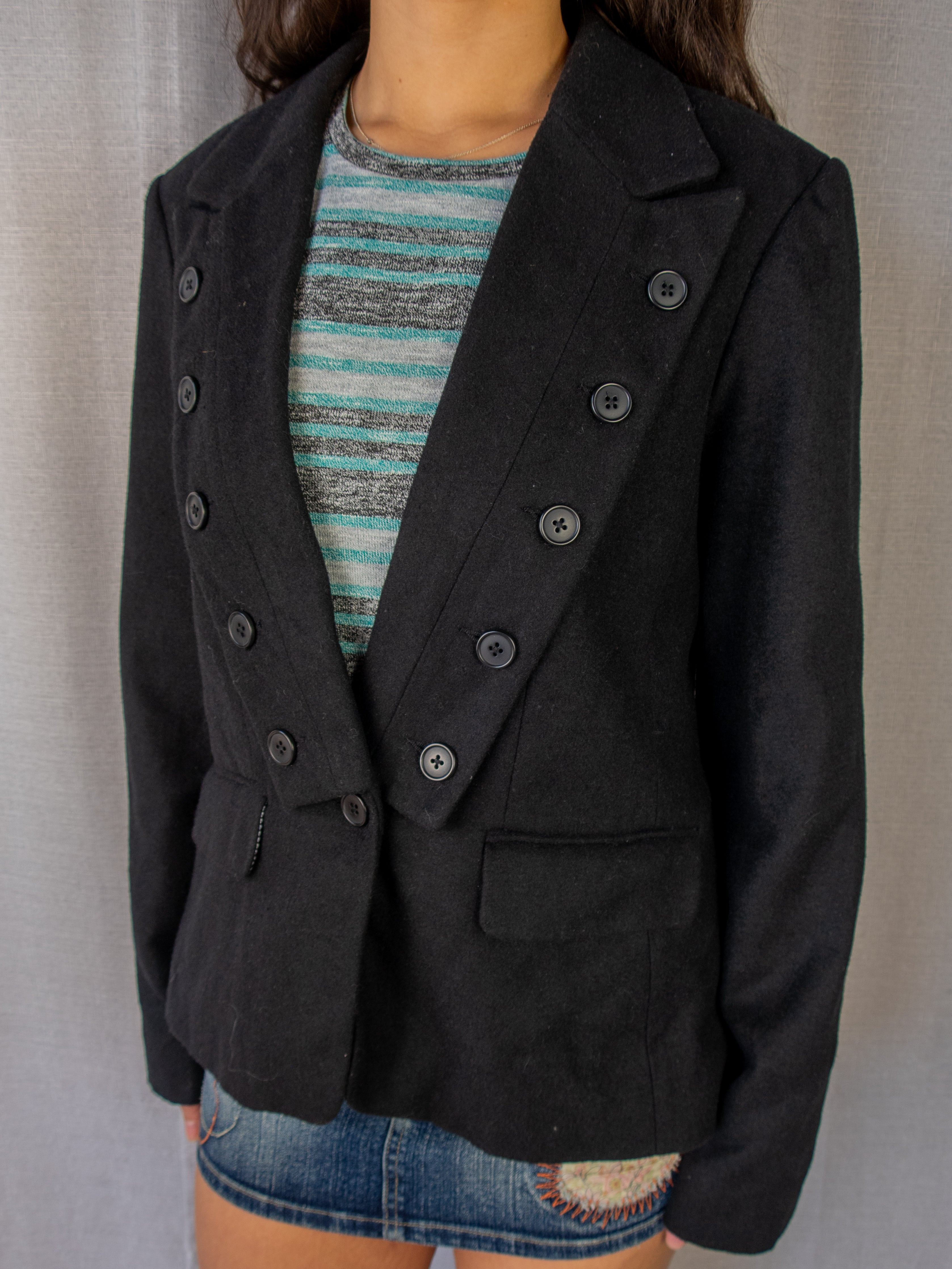 Y2K Sportsgirl Blazer - Black - Size 12