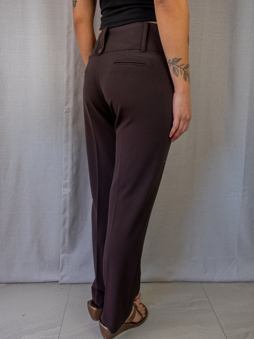 Y2K Hot Topic Tailored Pants - Brown Straight Leg - Size 12
