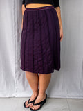 Y2K Pozo Pleated Skirt - Velvet Trim - Size 6