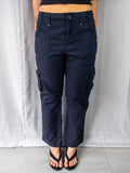 Y2K Jeanswest Cargo Pants - Navy Utility Style - Size 12