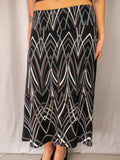 Y2K Suzanne Grae Geometric Midi Skirt - Abstract Print - Size 12