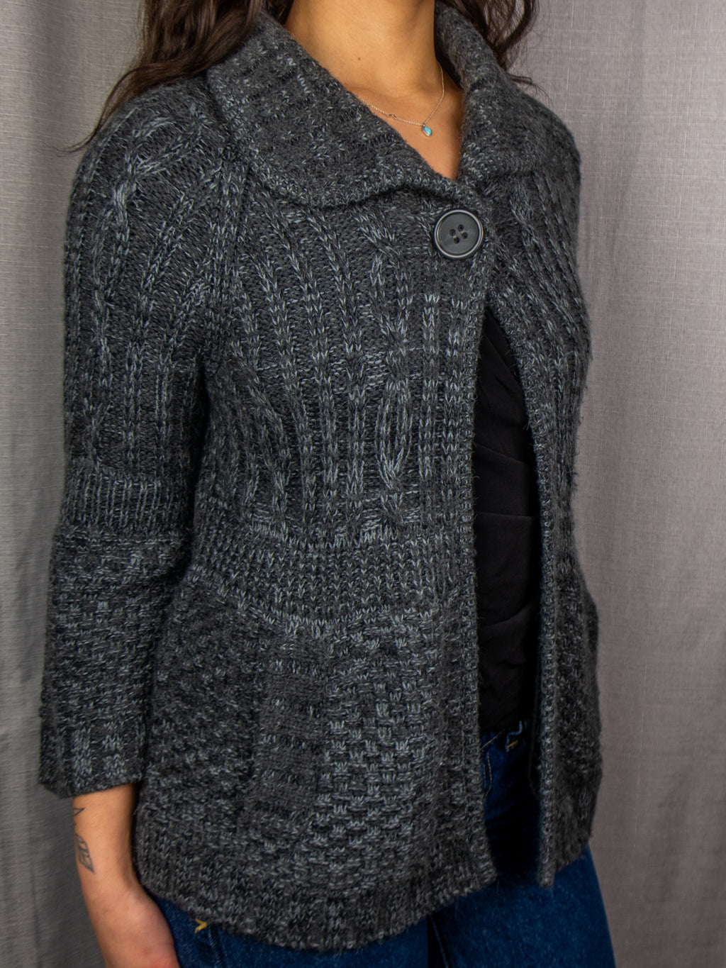 00s Hot Options Knit Cardigan - Size S/M