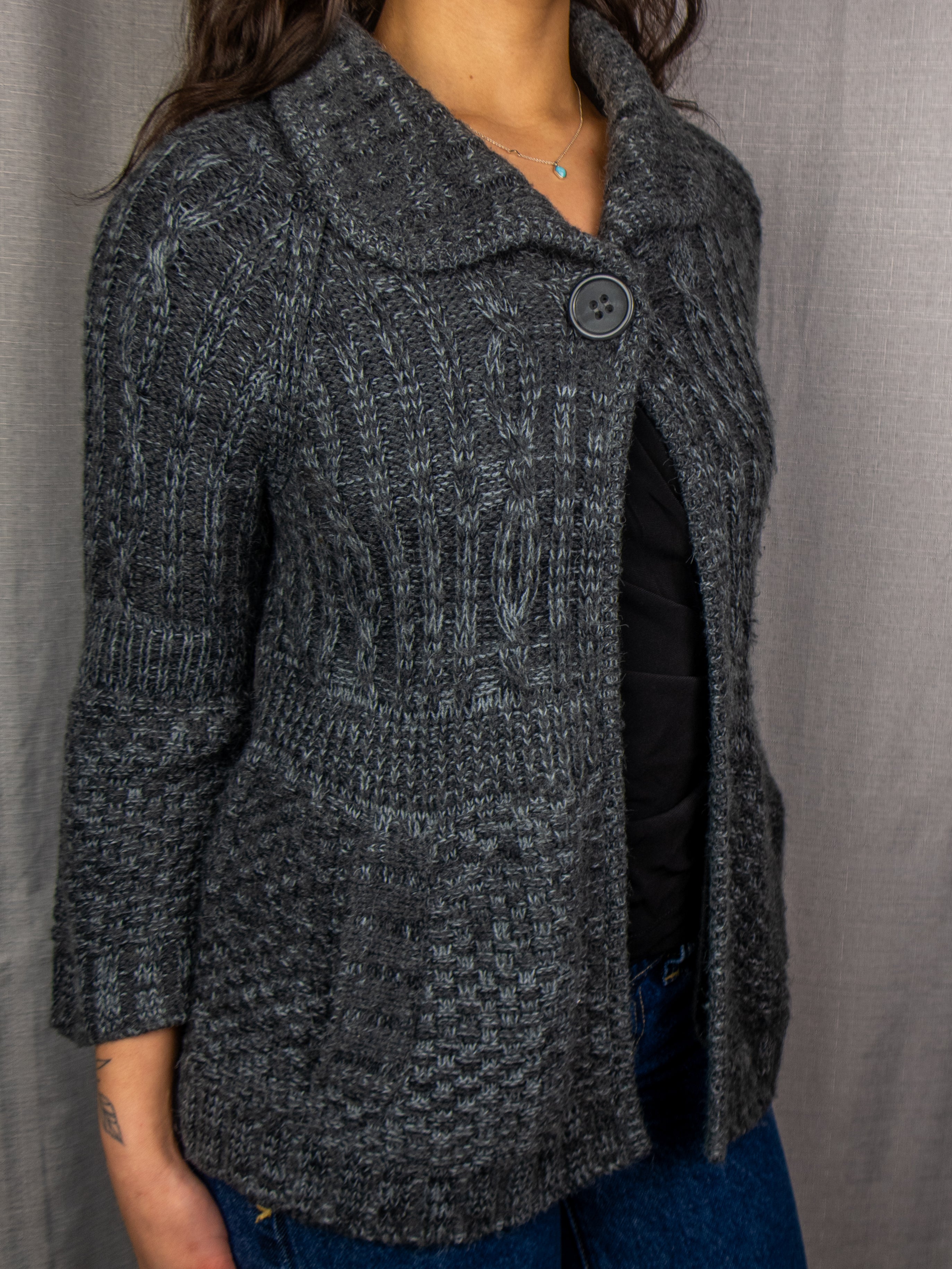 00s Hot Options Knit Cardigan - Size S/M