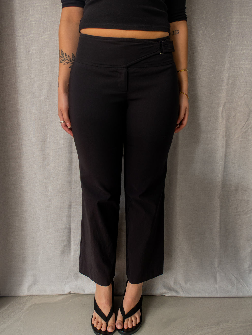 Y2K Events Black Wrap Waist Pants - Size XS