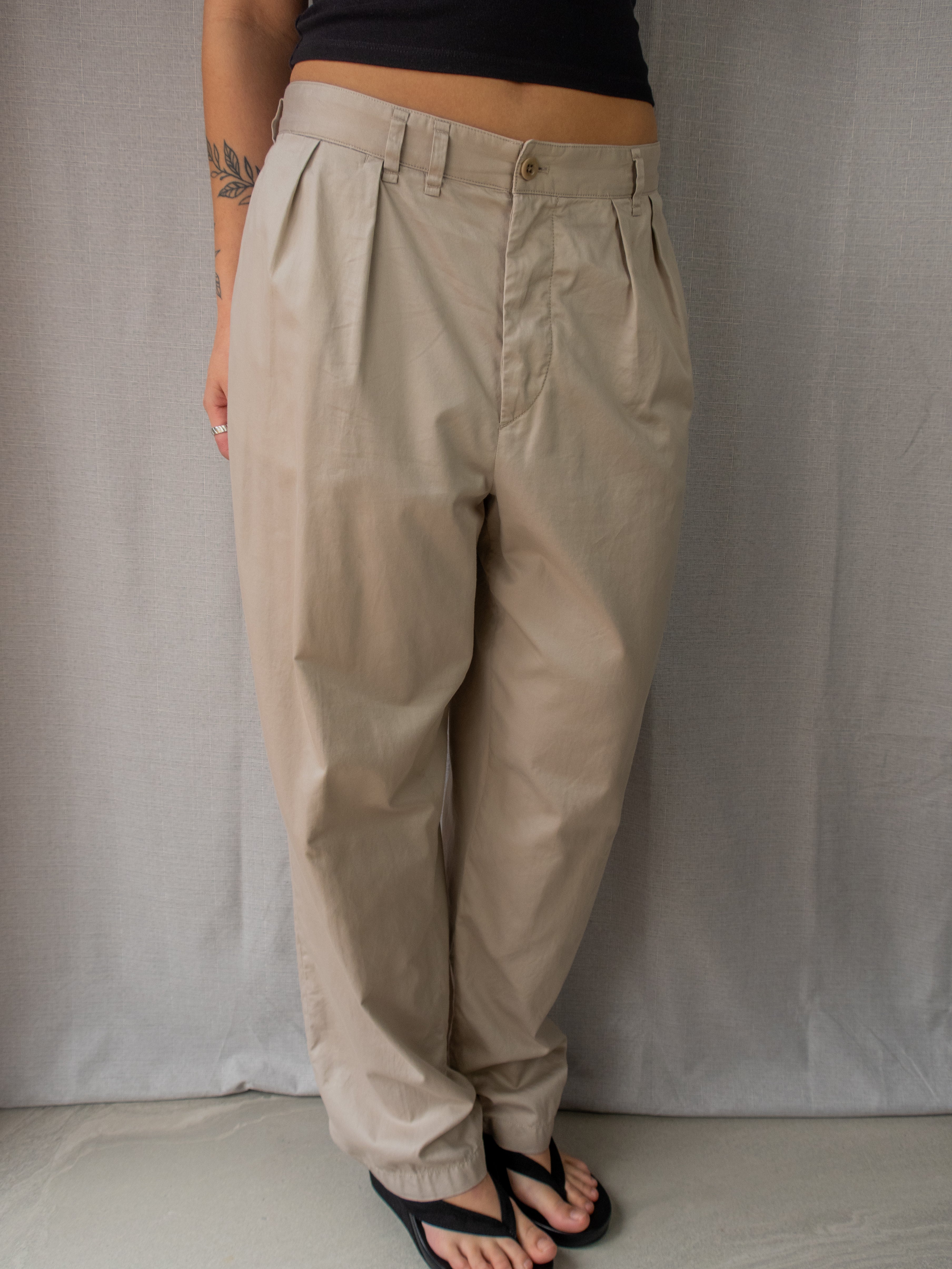 00s Ralph Lauren Pleated Trousers - Size XL