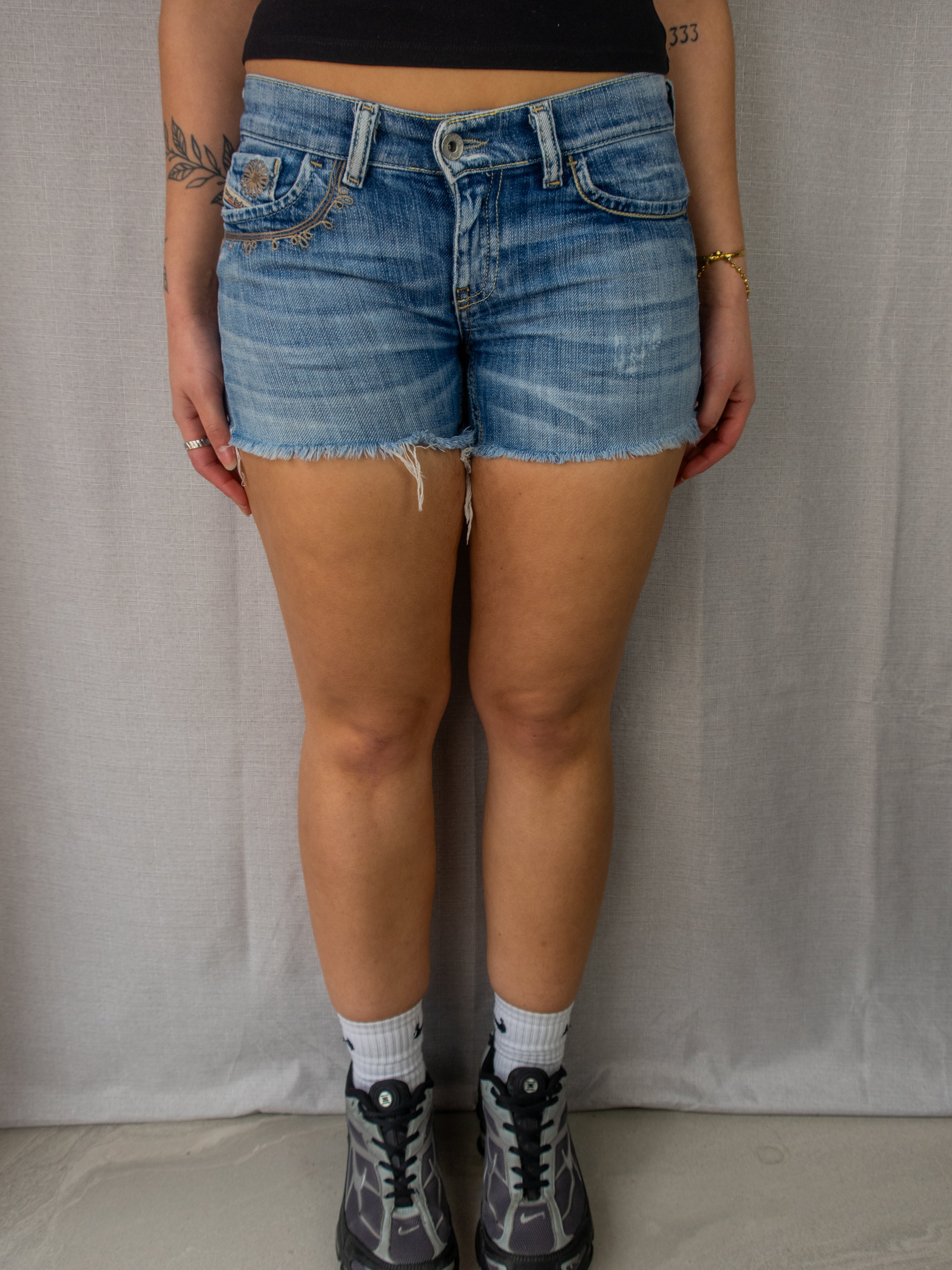 Y2K Diesel Denim Mini Shorts - Size XS