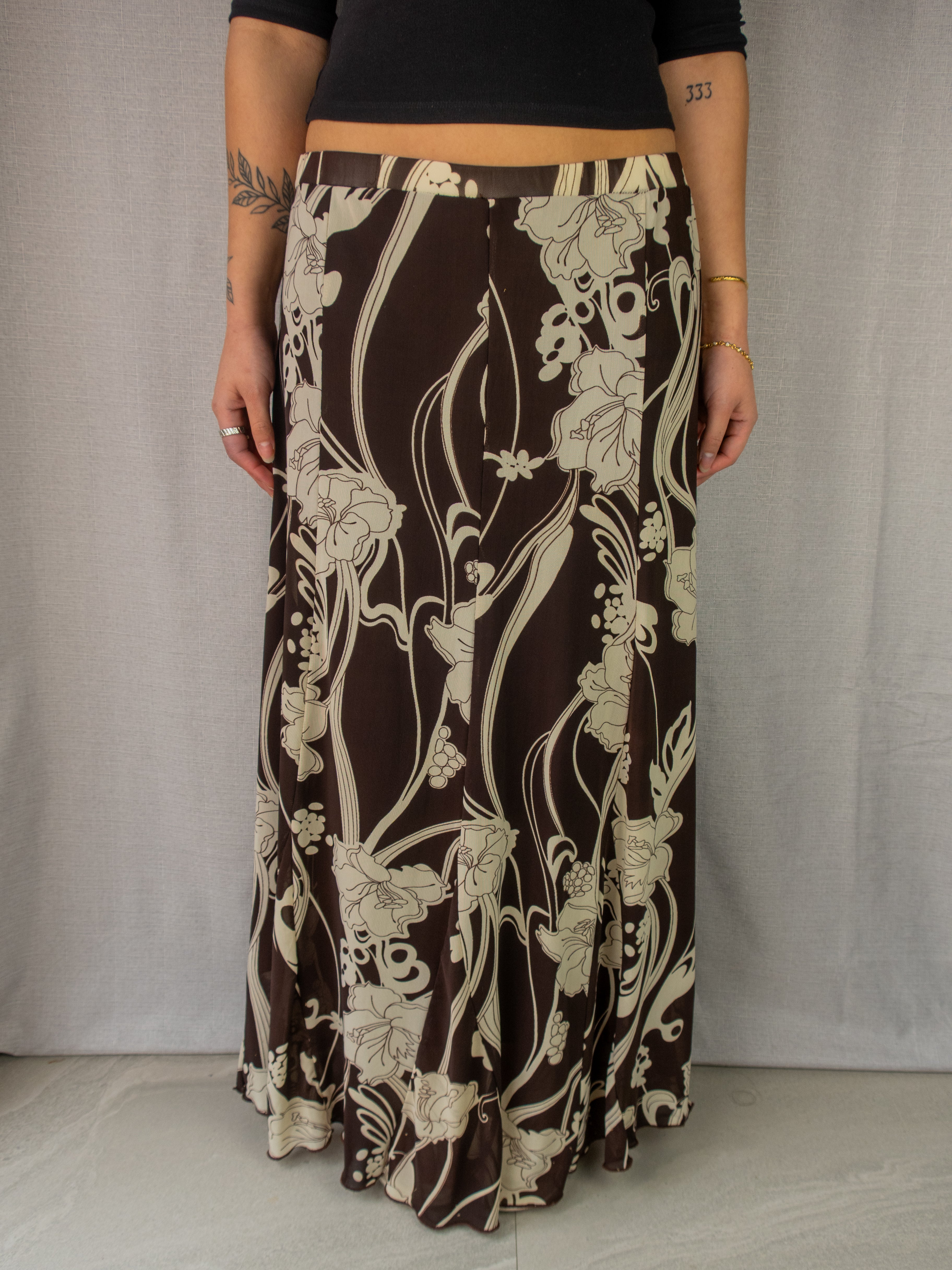 Y2K Floral Maxi Skirt - Size M/L